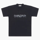 Balenciaga Women's Slime Medium Fit Vintage T-Shirt Black