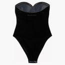 Balenciaga Women's Sweetheart Neck Swimsuit Black
