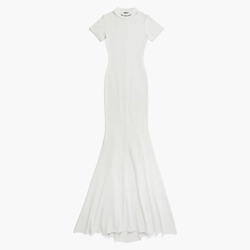 Vestido maxi de camiseta de Balenciaga Women White