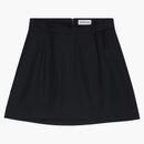 Balenciaga Women's Virgin Wool Till Large Fit Mini Skirt Black