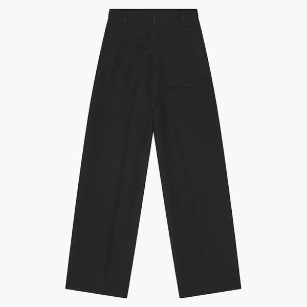 Balenciaga lana gabardina pantalones holgados a medida negros