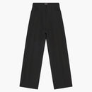 Balenciaga Wool Gabardine Baggy Tailored Pants Black