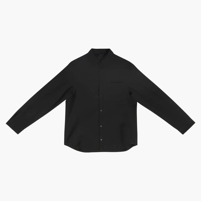 Balenciaga lana gabardina camisa chaqueta negra