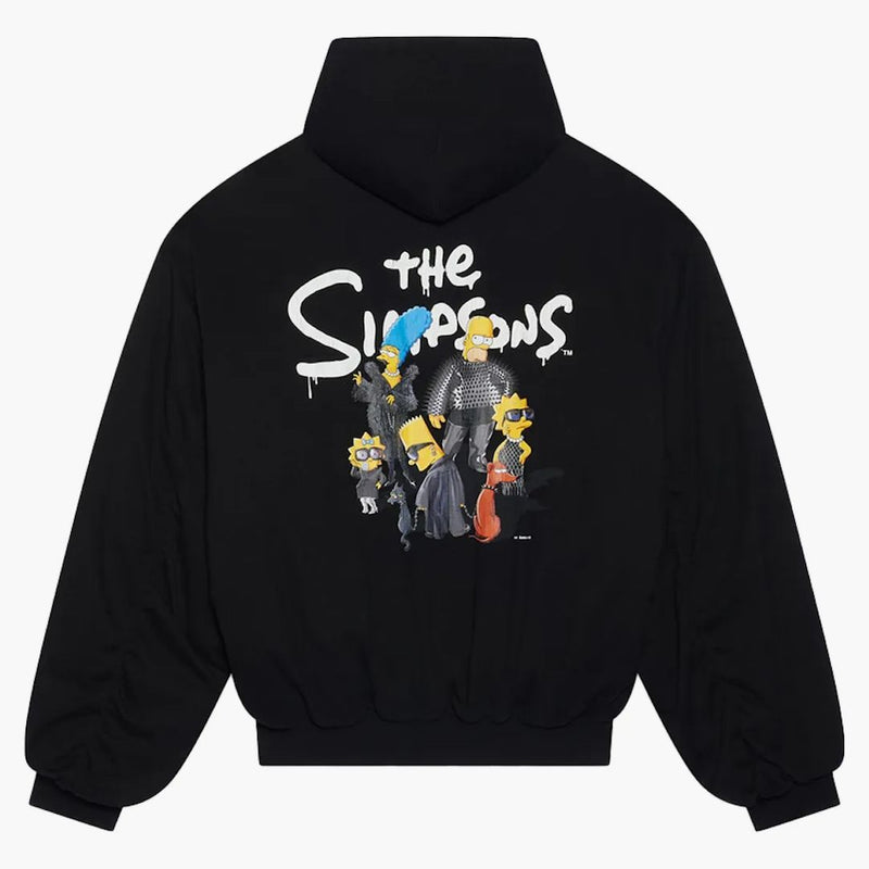 Balenciaga X The Simpsons Bomber Hoodie Black
