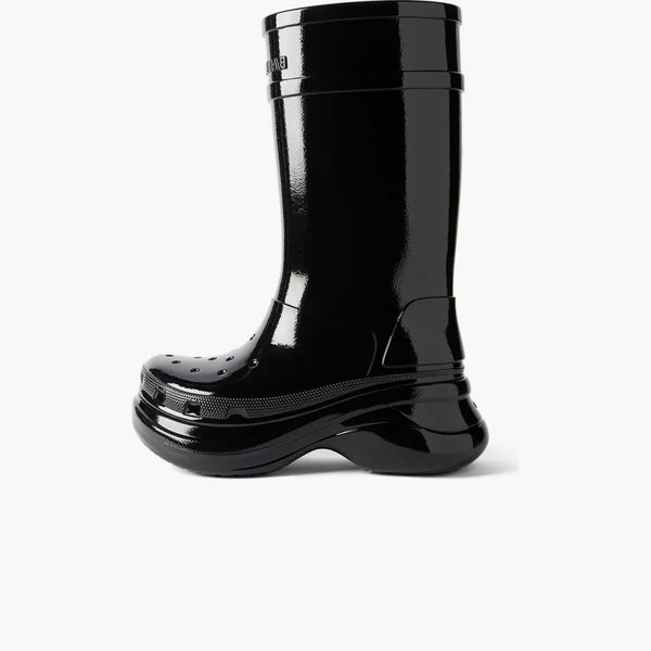 Balenciaga X Crocs Boot Black Patent (women's)