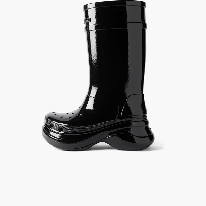 Balenciaga X Crocs Boot Black Patent (women's)