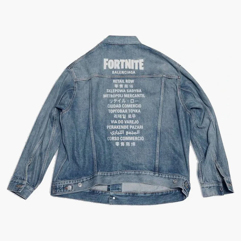 Balenciaga x Fortnite © 2021 Stor fit jacka blå