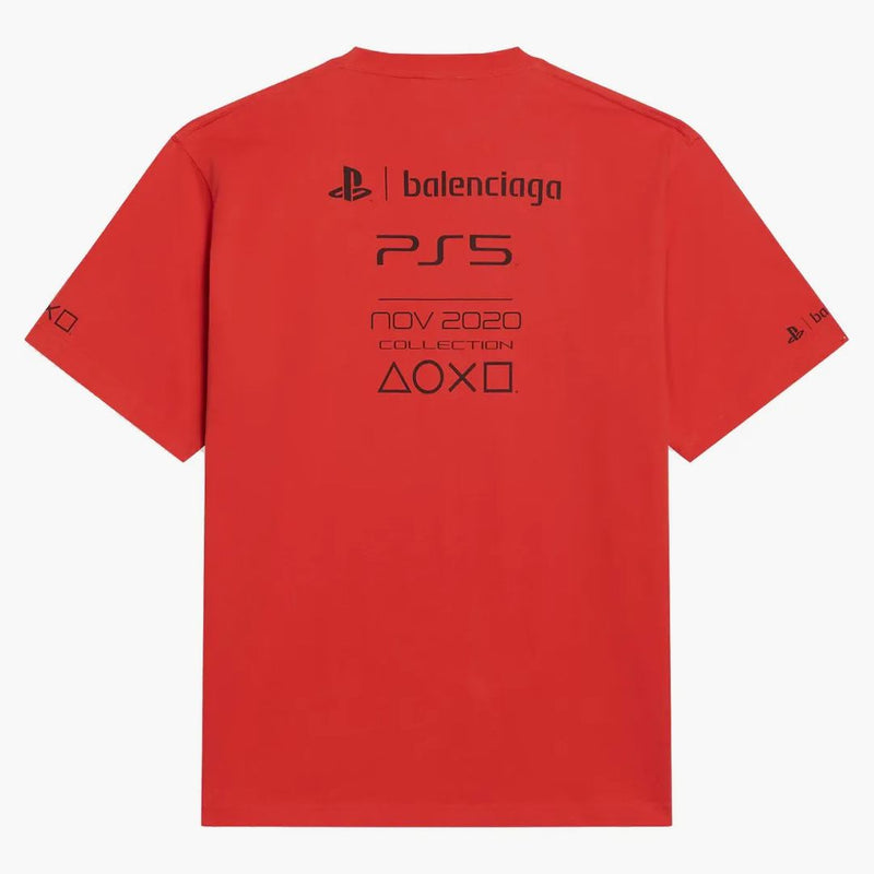 Balenciaga X Playstation Boxy T-shirt Red