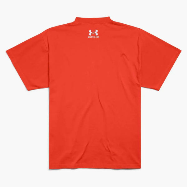 Balenciaga X Under Armour Camiseta Fit de gran tamaño Rojo/Blanco