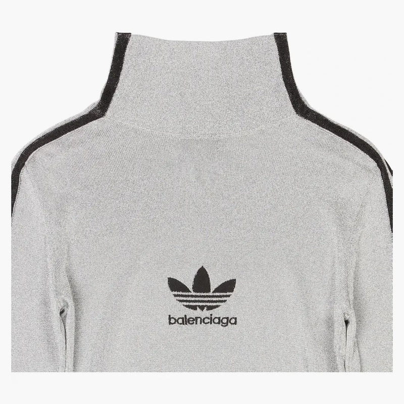 Balenciaga x Adidas Atletic Mock Neck Silver