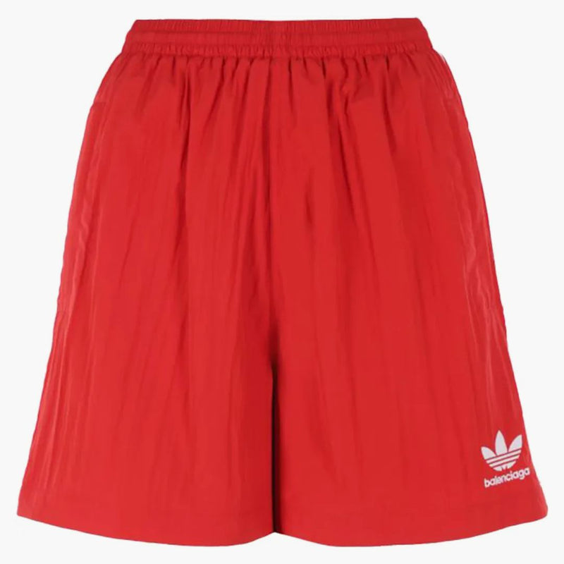 Balenciaga X Adidas Crepe Technical Fabric Shorts Red