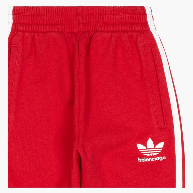 Balenciaga x adidas niños pantalones de chándal rojo