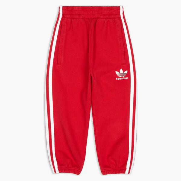 Balenciaga x adidas niños pantalones de chándal rojo