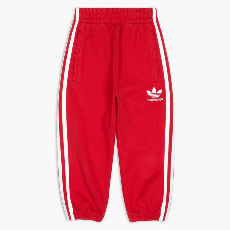 Balenciaga x adidas niños pantalones de chándal rojo
