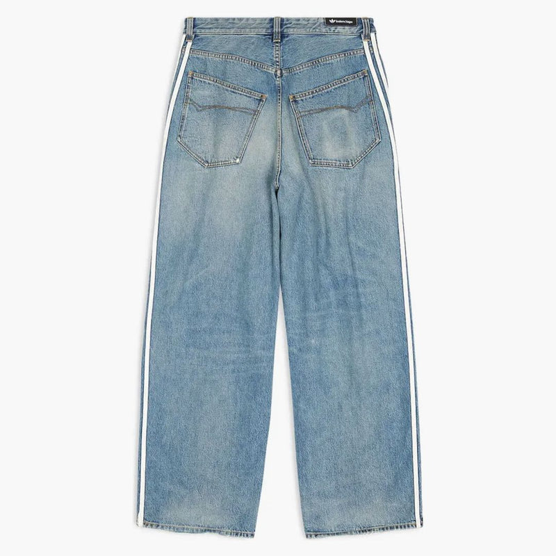 Balenciaga x adidas grandes pantalones holgados azul