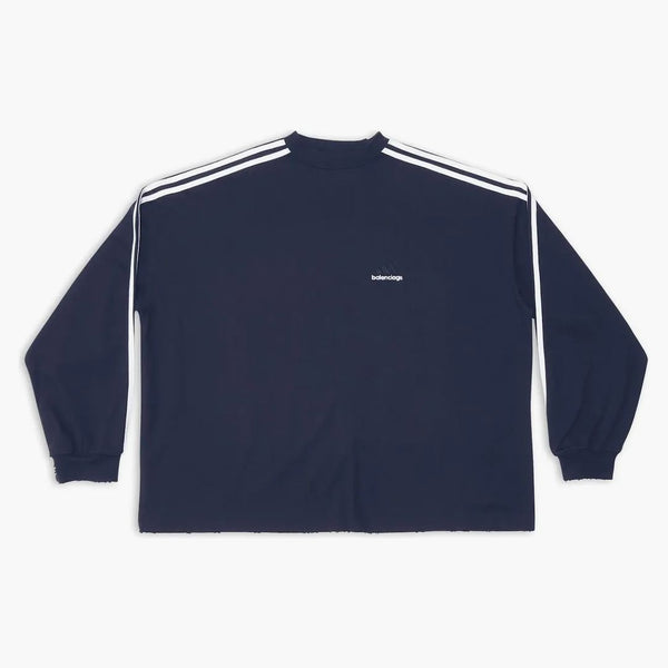 Balenciaga x adidas camiseta de manga larga marina marina