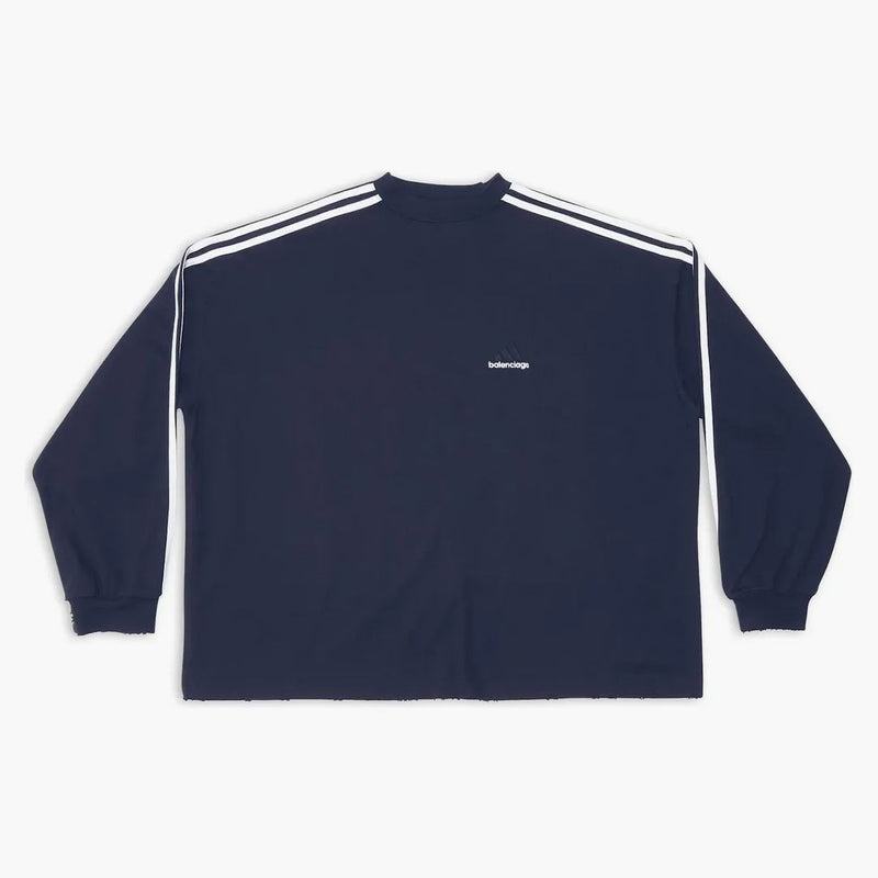 Balenciaga x adidas camiseta de manga larga marina marina