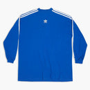 Balenciaga x adidas s dlouhým rukávem nadměrně velikosti modrá