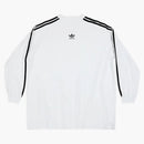 Balenciaga x adidas camiseta de manga larga blanca de gran tamaño
