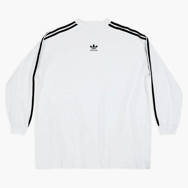 Balenciaga x adidas camiseta de manga larga blanca de gran tamaño