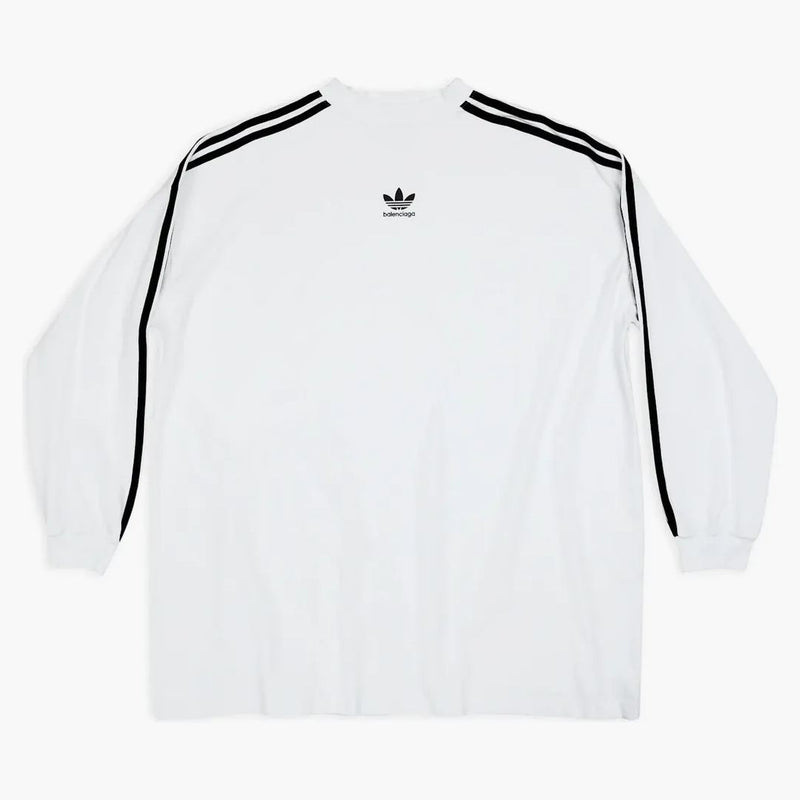 Balenciaga x adidas camiseta de manga larga blanca de gran tamaño