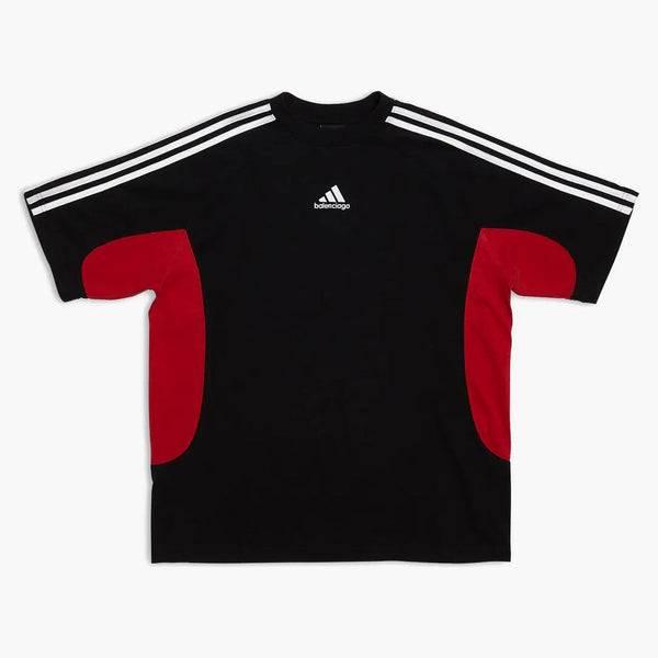 Balenciaga x adidas camiseta de ajuste mediano rojo negro