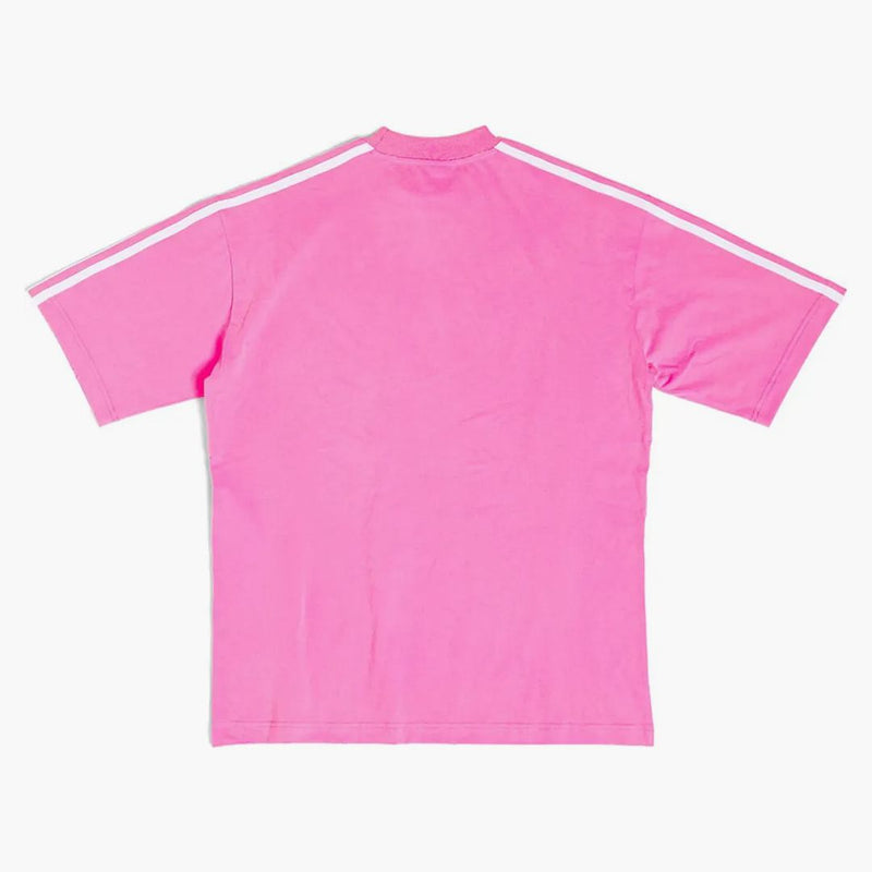 Balenciaga x adidas camiseta de ajuste mediano neón rosa