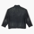 Balenciaga x adidas chaqueta de mezclilla de gran tamaño negra