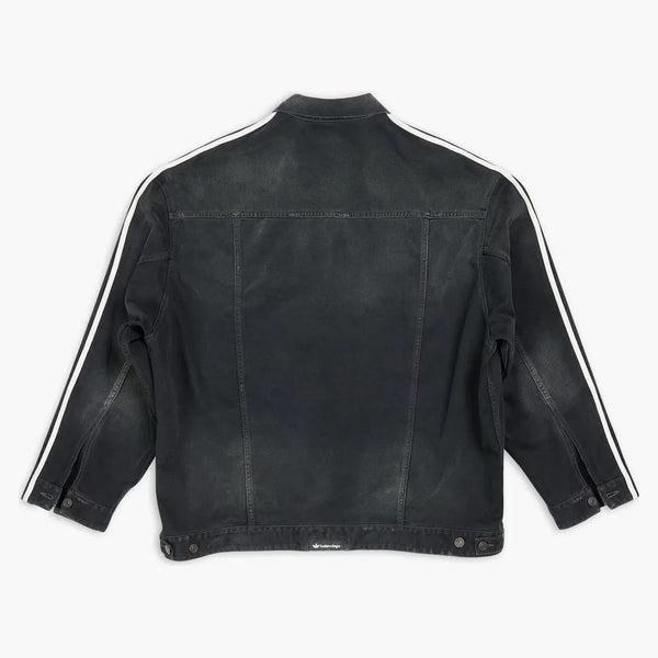 Balenciaga x adidas nadměrná džínové bunda černá