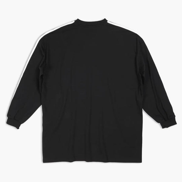 Balenciaga x adidas camiseta l/s de gran tamaño negra