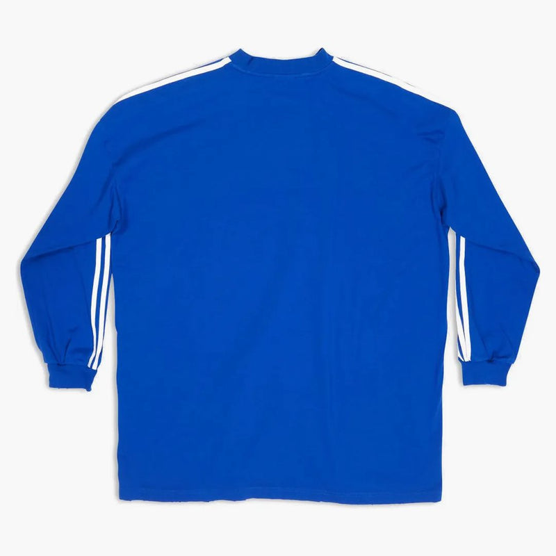 Balenciaga x adidas camiseta l/s de gran tamaño azul