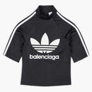 Balenciaga x adidas manga corta top atlética negra