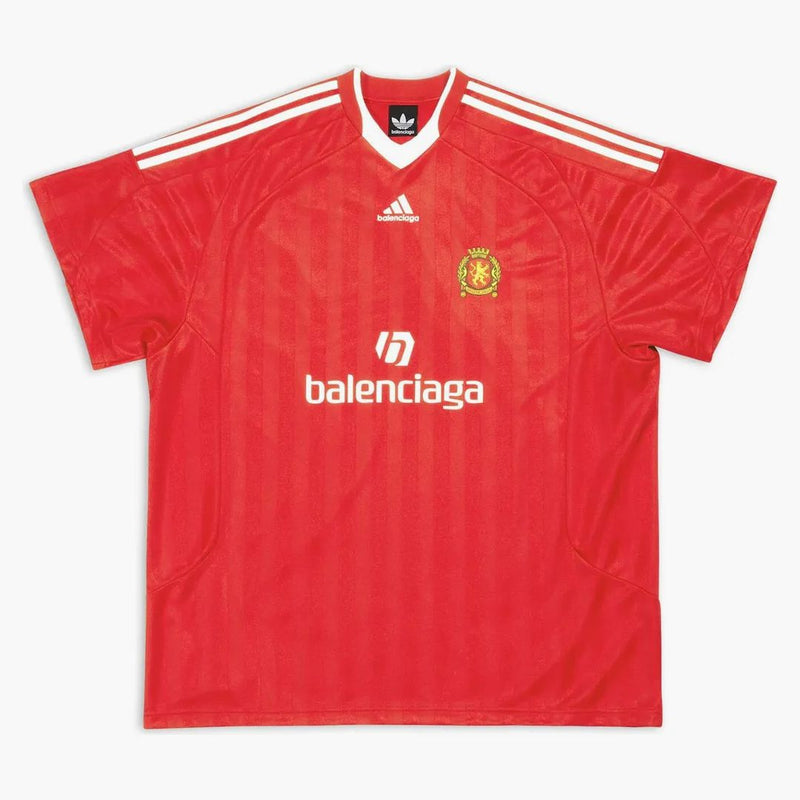 Balenciaga X Adidas Soccer T-shirt Oversized Red