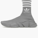Balenciaga x adidas entrenador de velocidad gris blanco (mujer)