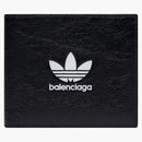 Balenciaga x adidas cuadrada billetera plegada negra