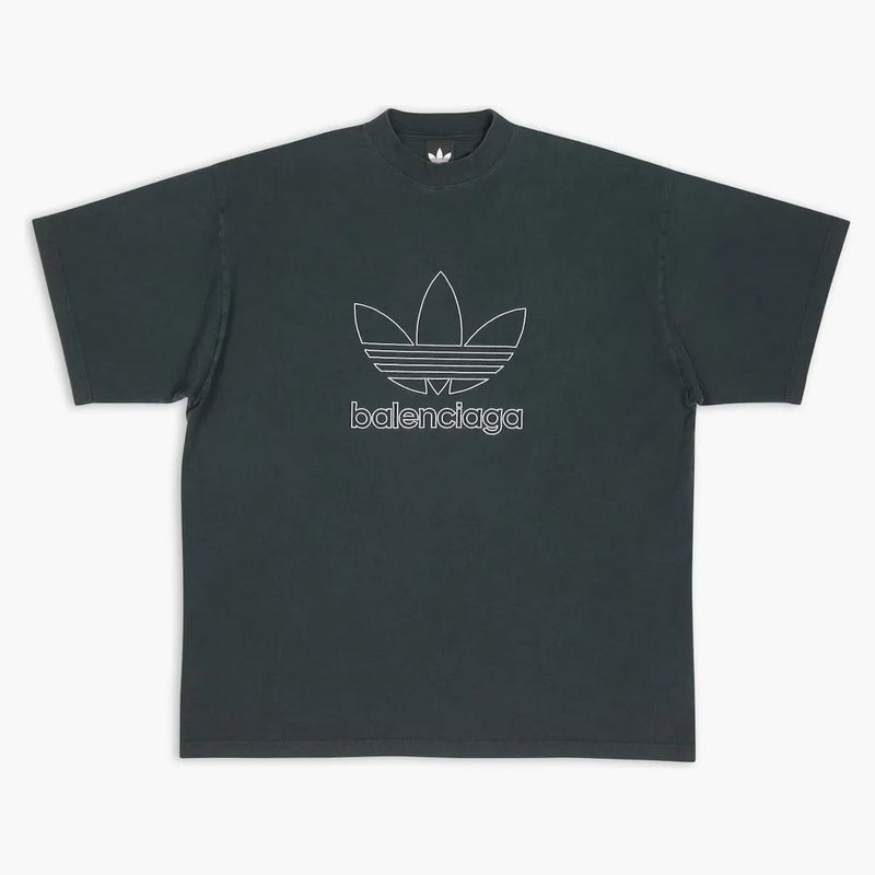 Balenciaga x adidas camiseta verde de gran tamaño