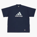 Balenciaga X Adidas T-shirt Oversized Navy Blue