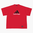 Balenciaga x adidas camiseta de gran tamaño rojo