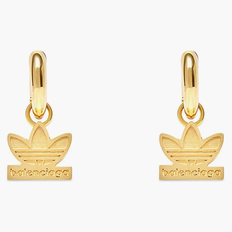 Balenciaga x Adidas Trefoil Earrings Gold