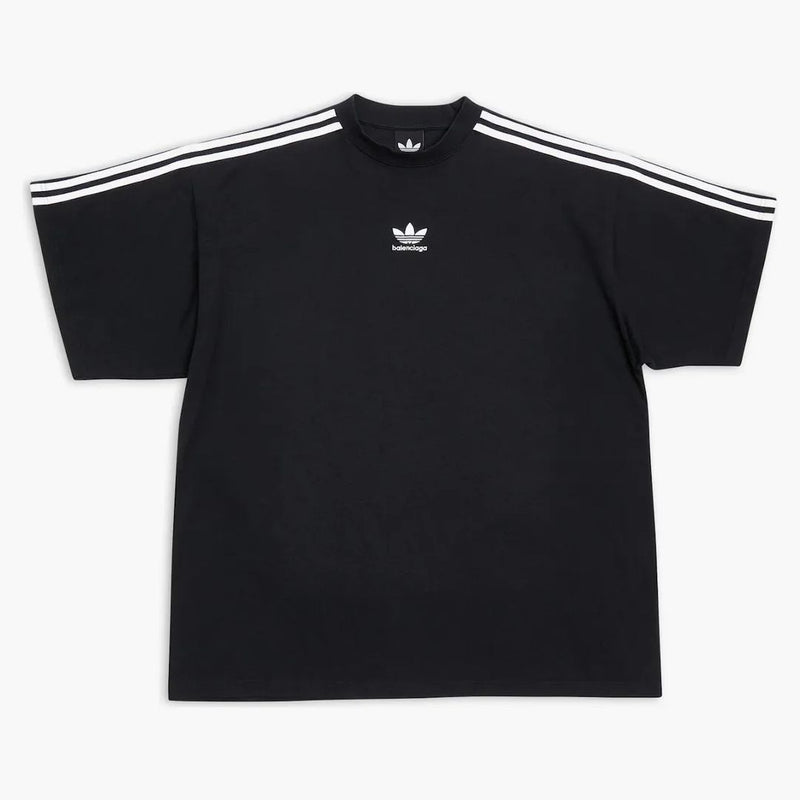 Balenciaga x adidas camiseta unisex de gran tamaño negro