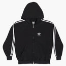 Balenciaga x adidas sudadera con capucha zip-up pequeña fit negra