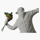 Banksy Brandalism Flower Bomber Figure Gesso White