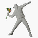 Banksy Brandalism Flower Bomber Figure Gesso White