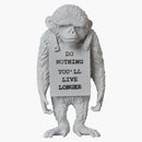Banksy Brandalism Monkey Sign (gesso Ver.) Figure White