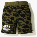 Bape 1st Camo ATS Sweat Shorts Green