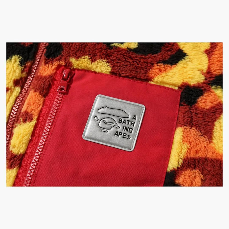 BAPE 1st Camo Boa ancho con sudadera con sudadera con cremallera completa