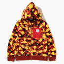 Bape 1st Camo Boa Wide Full Zip Hoodie Orange