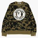 Bape 1st Camo Busy Works Crewneck Green
