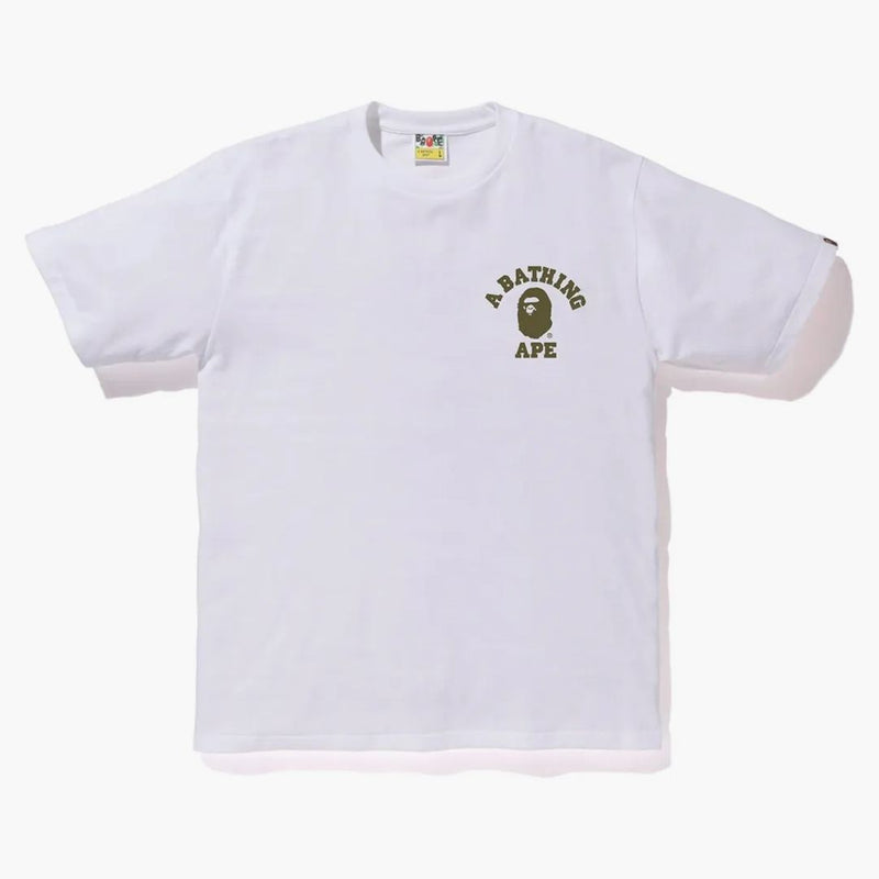 Bape 1st Camo College ATS TEE White/Green