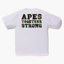 BAPE 1st Camo College ATS Tee White/Green